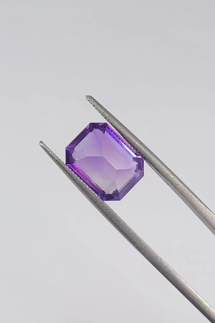 4.65ct Natural Amethyst Emerald Cut loose Gemstone From Nigeria — view 5